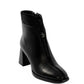 Rhinestone Trim Block Heel Ankle Boots