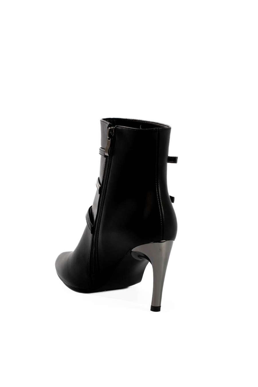 أحذية الكعب الثلاثي بإبزيم كعب الكاحل