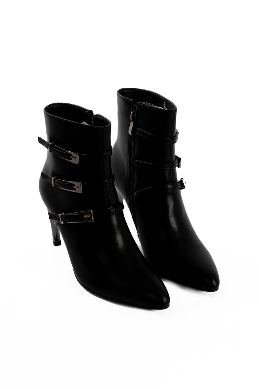 أحذية الكعب الثلاثي بإبزيم كعب الكاحل