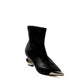 Metallic Front Sculpted Heel Boots