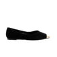 Suede Metallic Toe Flats Design