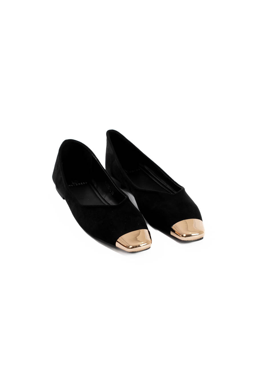 Suede Metallic Toe Flats Design
