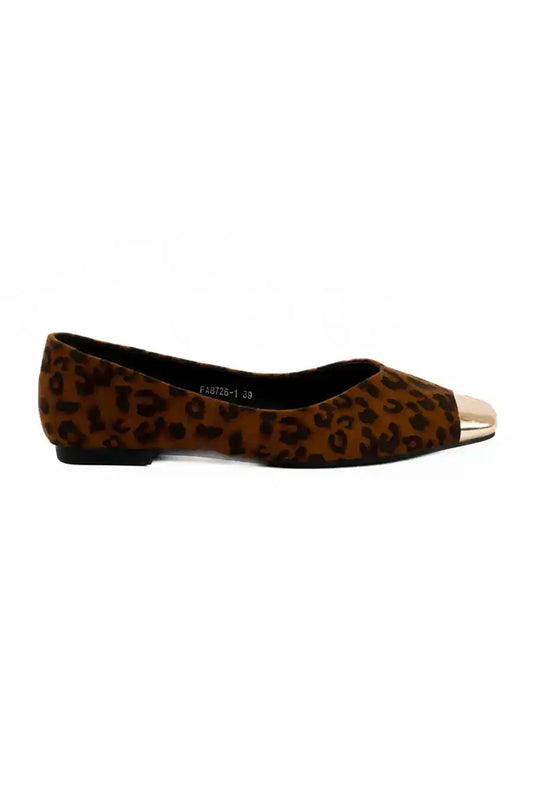 Suede Metallic Toe Flats Design