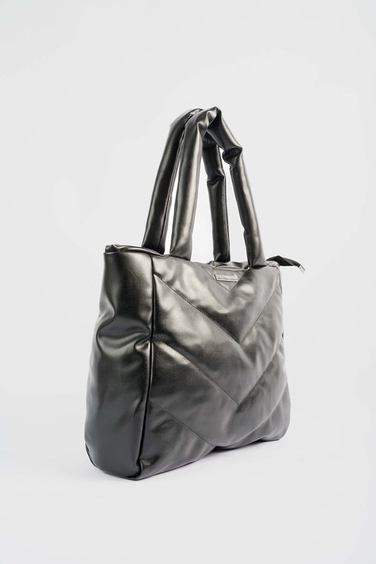 Midnight Quilted Oversized Tote