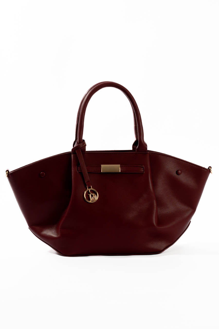 Burgundy Structured Tote Bag