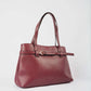 Textured Shoulder-Bag with Decorative Belt