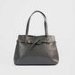 Textured Shoulder-Bag with Decorative Belt
