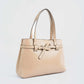 Textured Shoulder-Bag with Decorative Belt