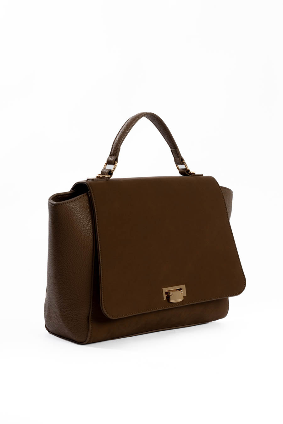 Solid Suede & Leather Elegant Handbag