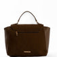 Solid Suede & Leather Elegant Handbag