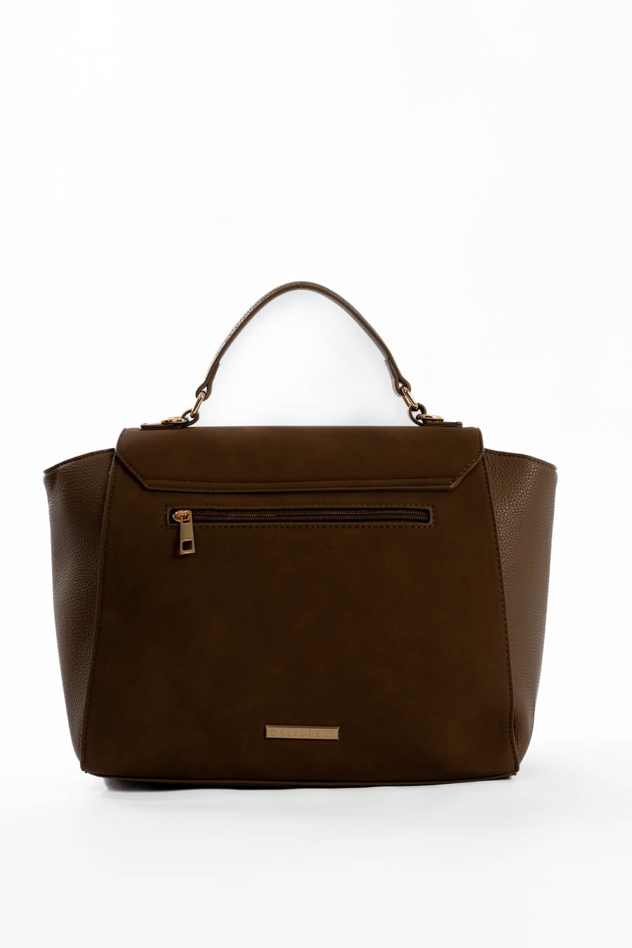 Solid Suede & Leather Elegant Handbag