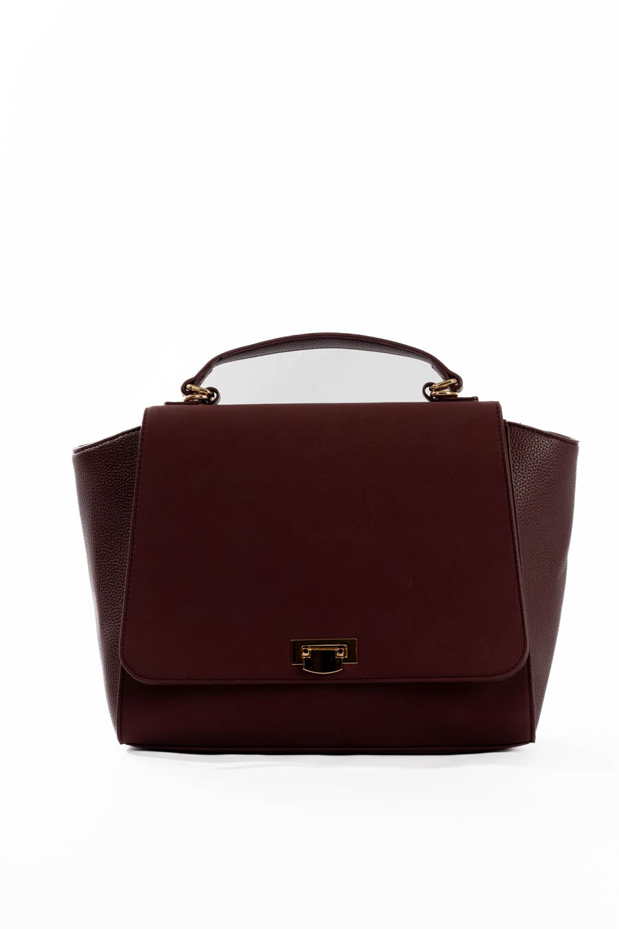 Solid Suede & Leather Elegant Handbag