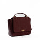 Solid Suede & Leather Elegant Handbag