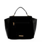 Solid Suede & Leather Elegant Handbag