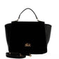 Solid Suede & Leather Elegant Handbag