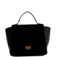 Solid Suede & Leather Elegant Handbag