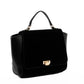 Solid Suede & Leather Elegant Handbag