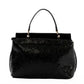 Single Compartment Shiny Top-Handle Bag