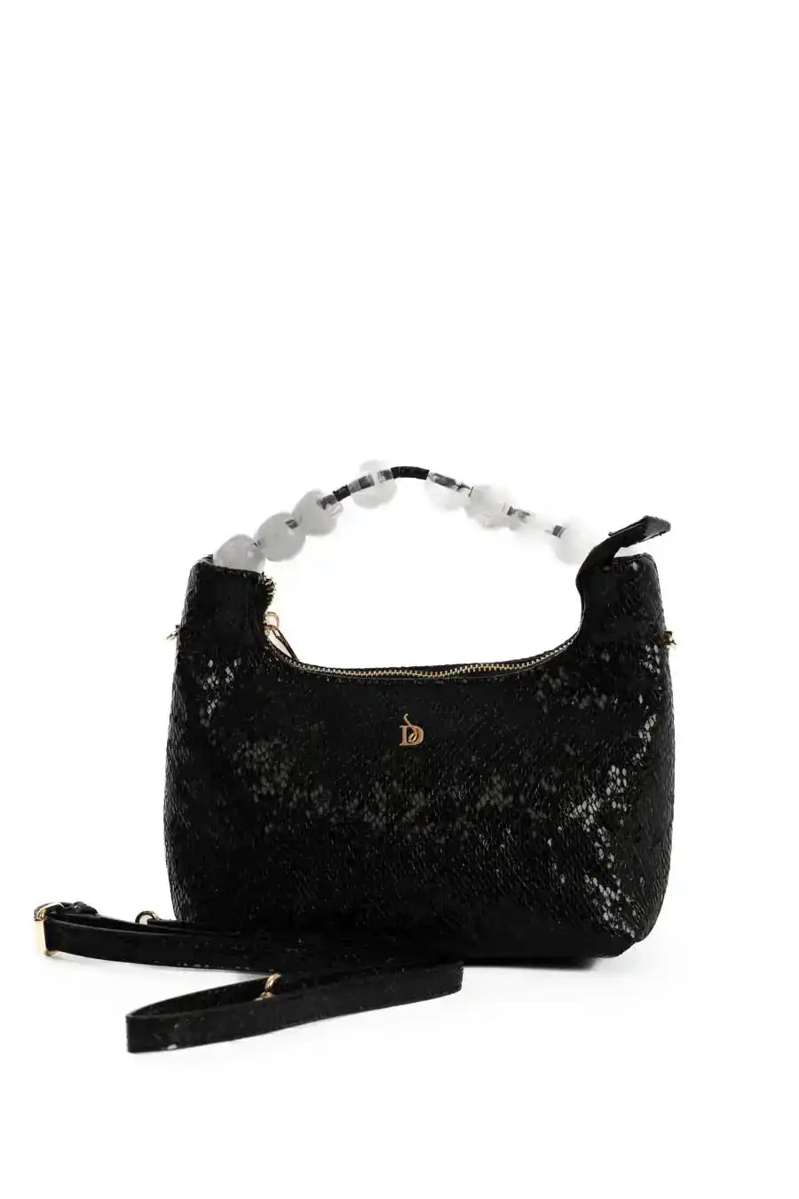 Shiny Reptile Pattern Evening Mini Bag