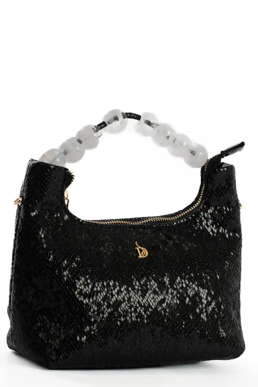 Shiny Reptile Pattern Evening Mini Bag