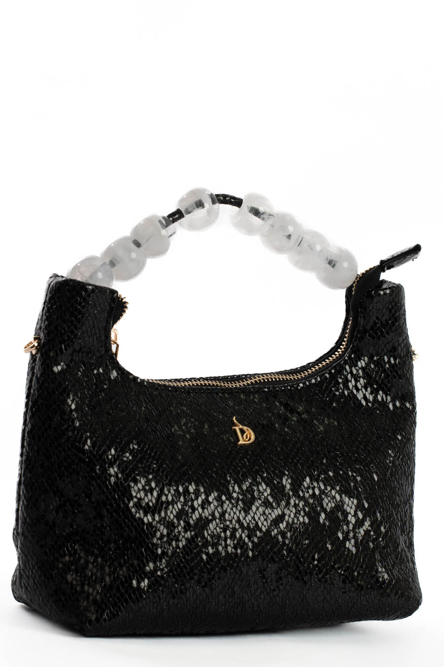 Shiny Reptile Pattern Evening Mini Bag