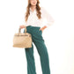 Everyday Handbag with Decorative Leopard Strap