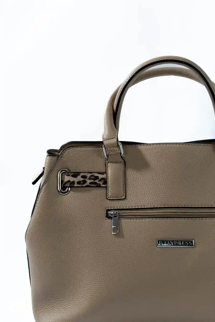 Everyday Handbag with Decorative Leopard Strap