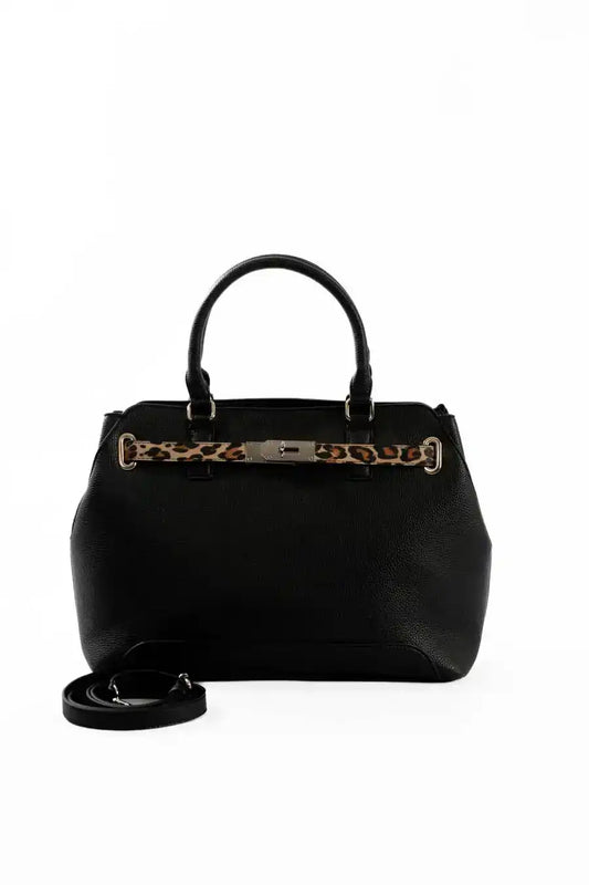 Everyday Handbag with Decorative Leopard Strap