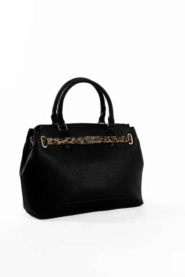 Everyday Handbag with Decorative Leopard Strap
