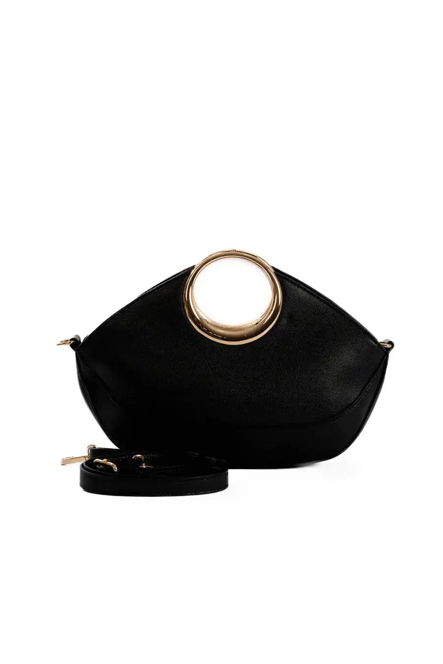 Midnight Ring-Handle Clutch