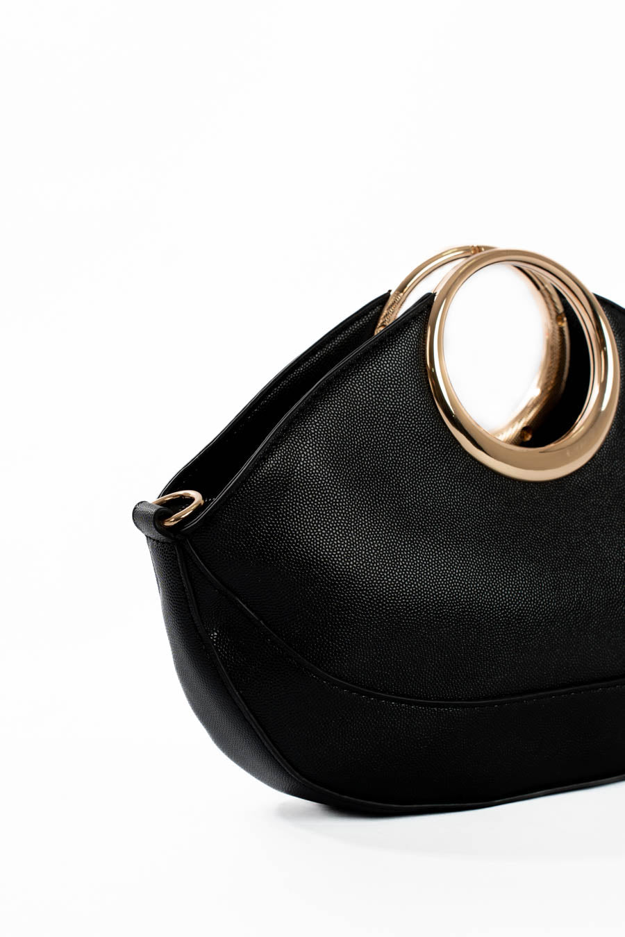 Midnight Ring-Handle Clutch