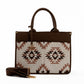 Large Handbag with Aztec Pattern Pockets