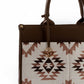 Large Handbag with Aztec Pattern Pockets