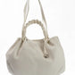 Women’s White Textured Shoulder Bag