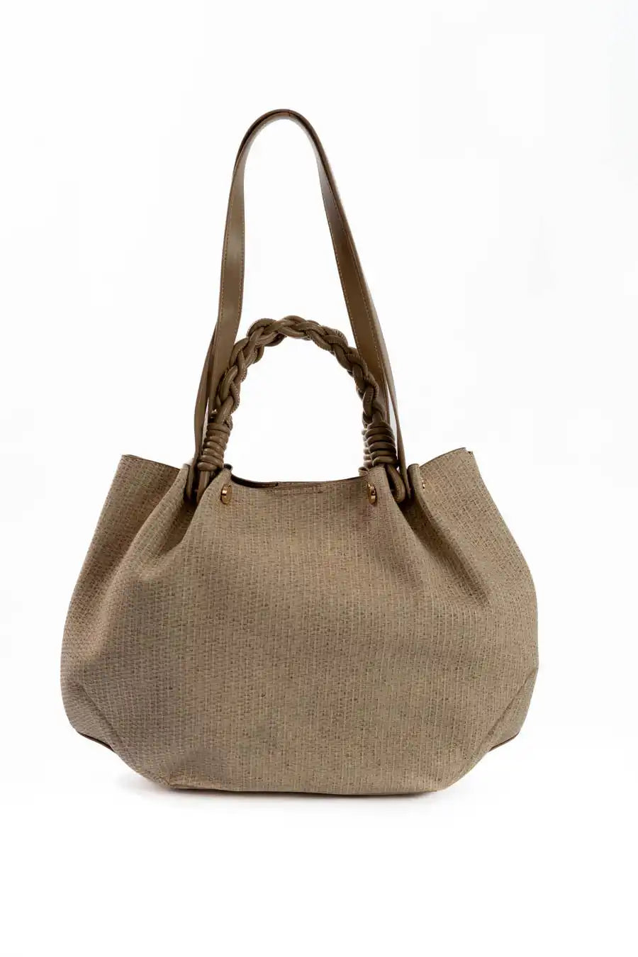 Natural Textured Shoulder Bag