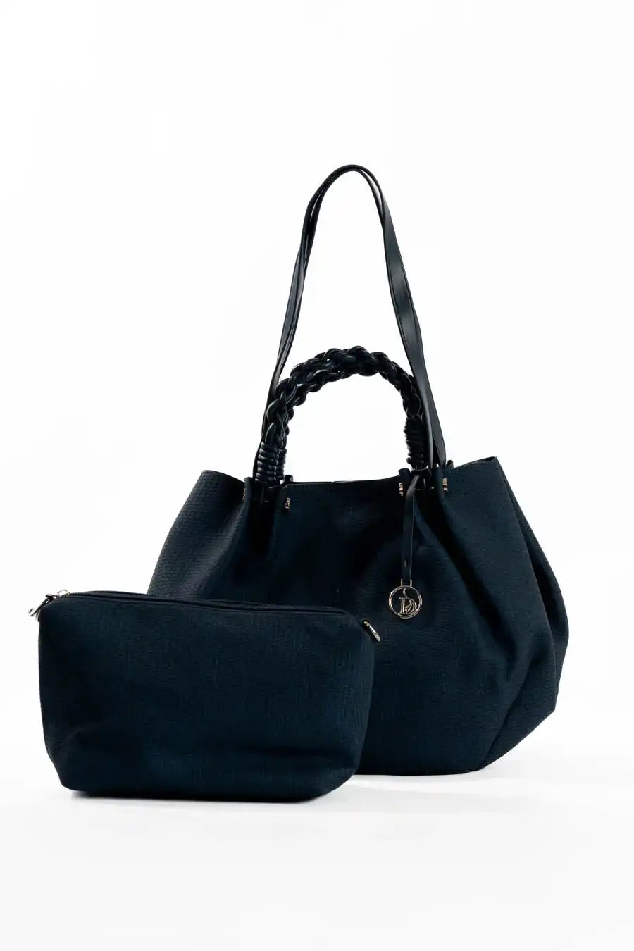 Midnight Braided Shoulder Bag