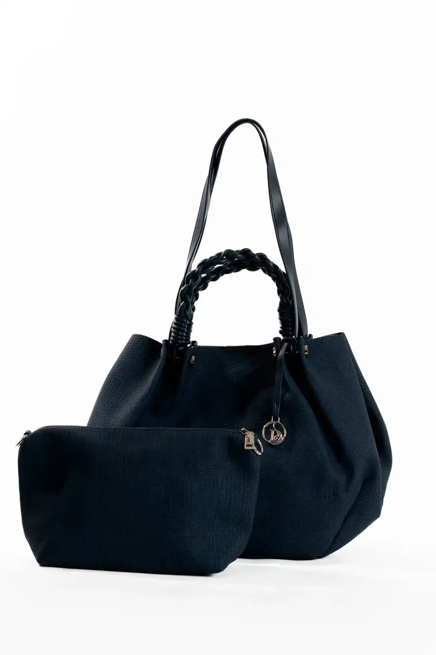 Midnight Braided Shoulder Bag