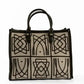 Crochet Handbag with Leather Handle