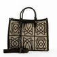 Crochet Handbag with Leather Handle