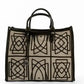 Crochet Handbag with Leather Handle