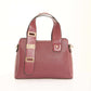 Rosewood Textured Top-Handle Bag