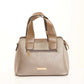 Champagne Textured Top-Handle Bag