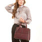 Maroon Structured Handbag