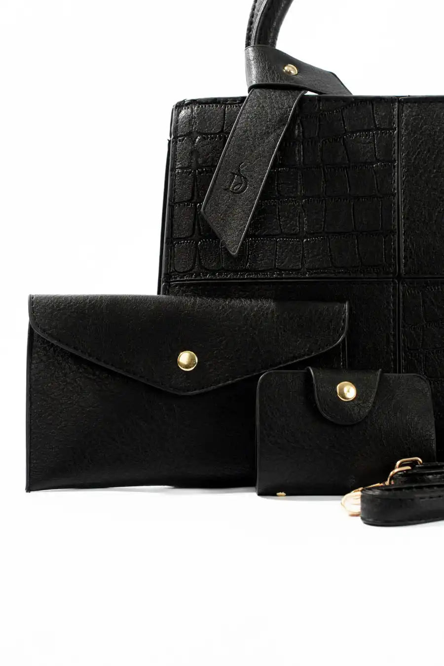 Midnight Textured Structured Handbag