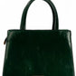 Emerald Croc-Embossed Structured Handbag
