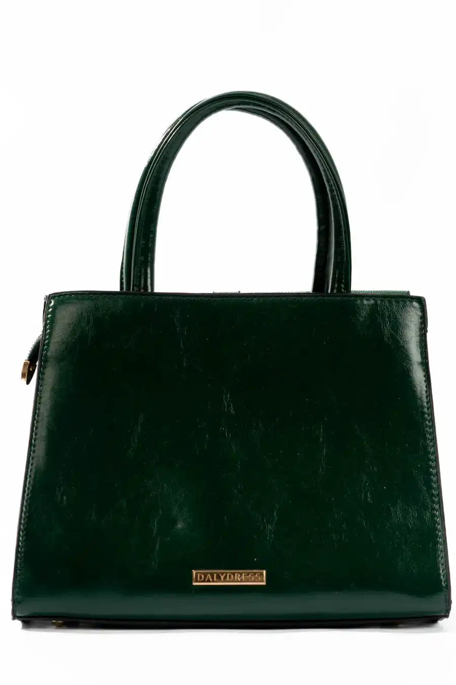 Emerald Croc-Embossed Structured Handbag