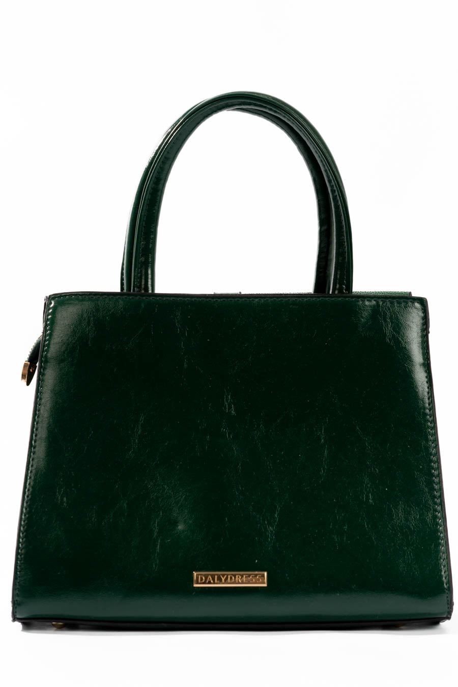 Emerald Croc-Embossed Structured Handbag