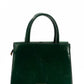 Emerald Croc-Embossed Structured Handbag
