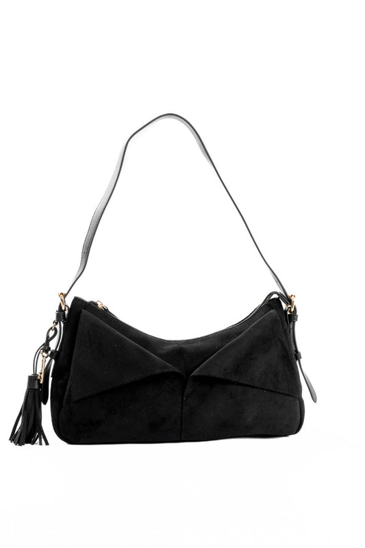 Classic Suede Shoulder-Bag with Detachable Straps