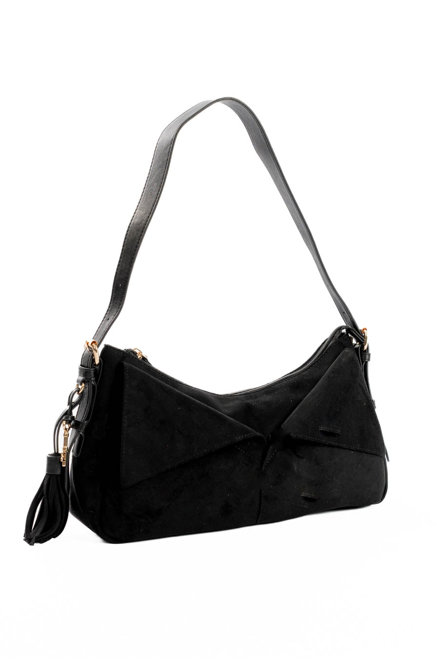 Classic Suede Shoulder-Bag with Detachable Straps
